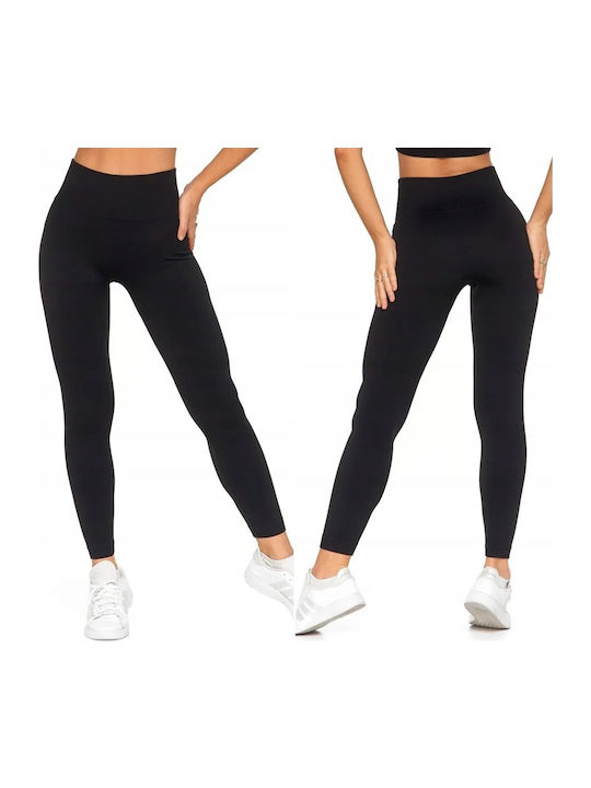 Training Damen Leggings Formendefinition Push-up Schwarzes