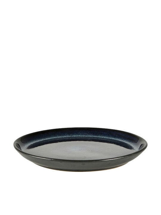 Bitz Plate Desert Ceramic Blue with Diameter 17cm
