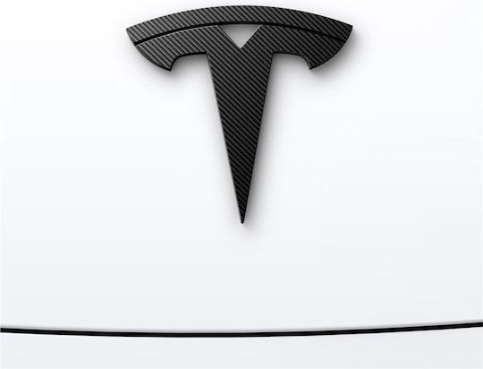 Spigen Tesla Front Emblem Logo Full Cover Carbon Tesla Model 3 2024 Acp08548
