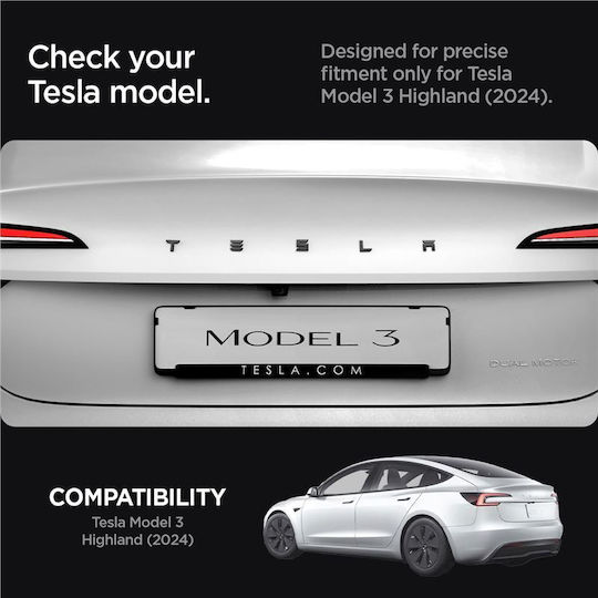 Spigen Tesla Rear Emblem Logo Full Cover Carbon Tesla Model 3 2024 Acp08550