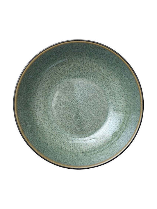 Bitz Plate Pasta Ceramic Green with Diameter 20cm