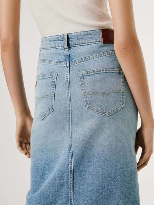 Denim Hoch tailliert Midi Rock Denim