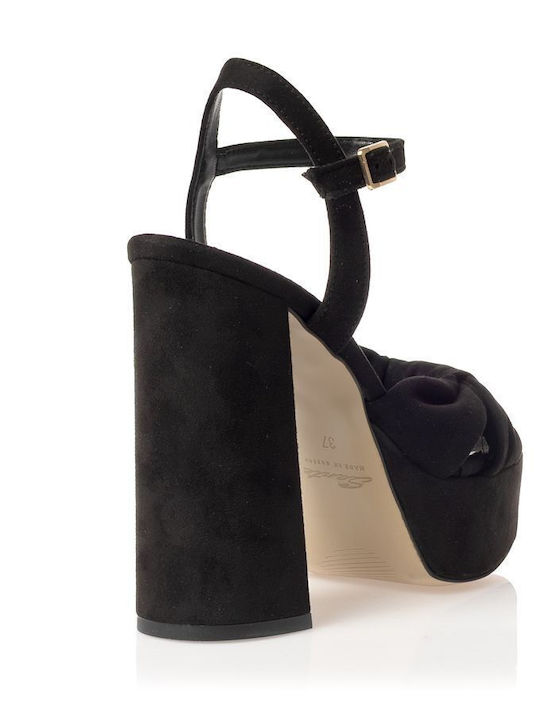 Suede Sandals Black