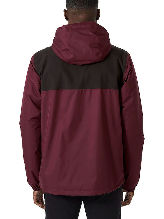 Fleece Jacket Waterproof and Windproof Burgundy