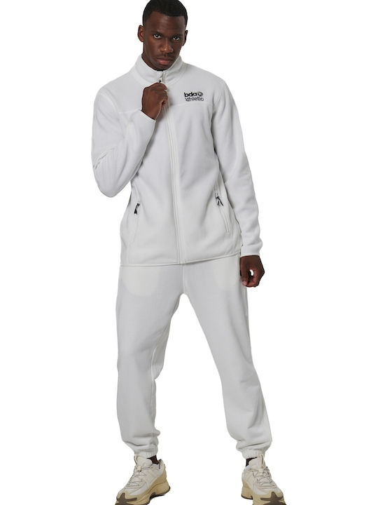 Men's Fleece Cardigan White Off