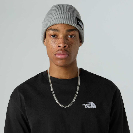 Salty Beanie Unisex Fleece Beanie Gestrickt in Gray Farbe