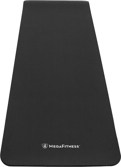 MegaFitness Στρώμα Γυμναστικής Pilates Μαύρο με Ιμάντα Μεταφοράς (183x61x1cm)