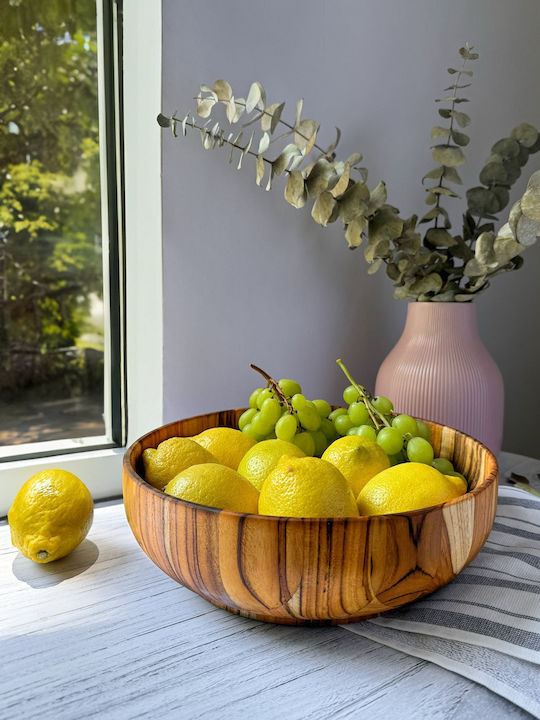 Teak Wonder Wooden Salad Bowl Brown 35x35x15cm