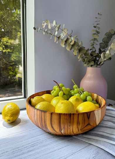 Teak Wonder Salatschüssel Hölzernes Braun 35x35x15cm 1Stück