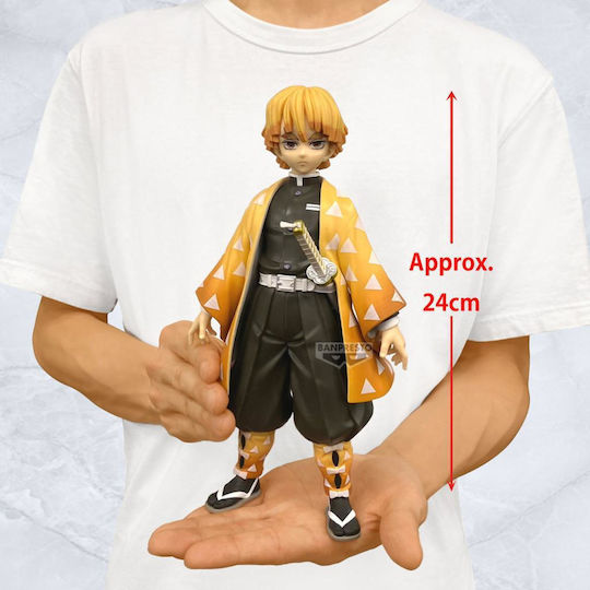 Dämonenjägerin Kimetsu No Yaiba Grandista Zenitsu Agatsuma Sammelbare Figur Statue 24cm