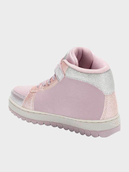 Παιδικά Sneakers High με Σκρατς Ροζ
