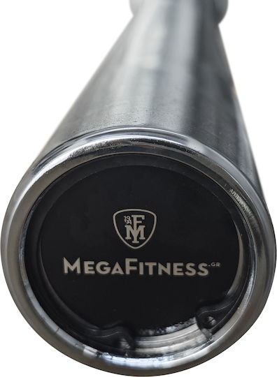 MegaFitness Ίσια Μπάρα Ολυμπιακού Τύπου Φ50 20kg Μήκους 220cm με Κολάρα Ασφαλείας