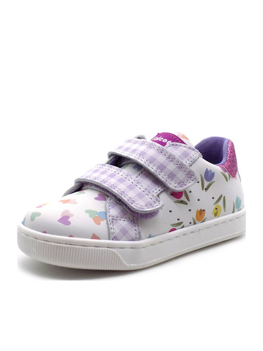 Παιδικά Sneakers Ανατομικά με Σκρατς Λευκά