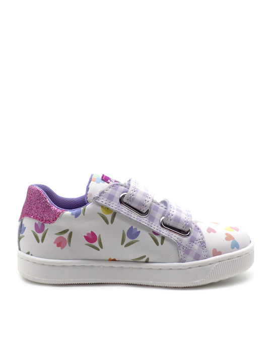 Παιδικά Sneakers Ανατομικά με Σκρατς Λευκά