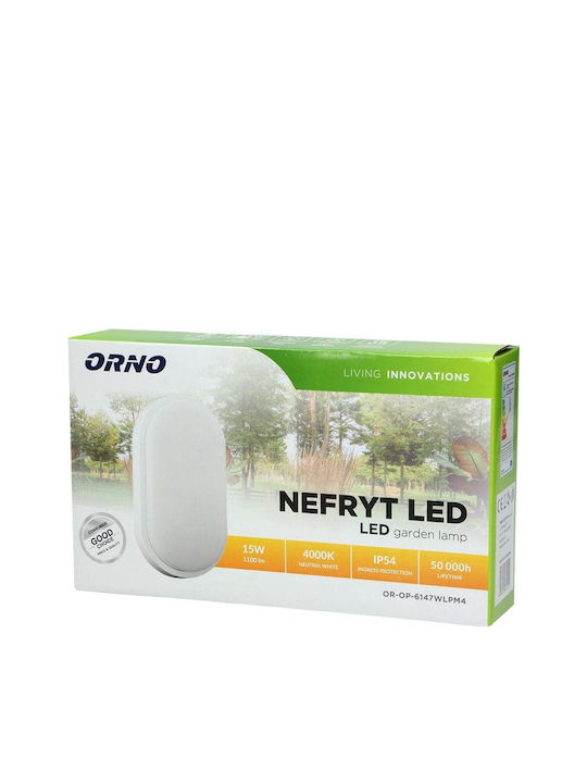 Redled Стенно Външно Плафонно Осветление LED IP54 15W с Естествено бяло Светлина