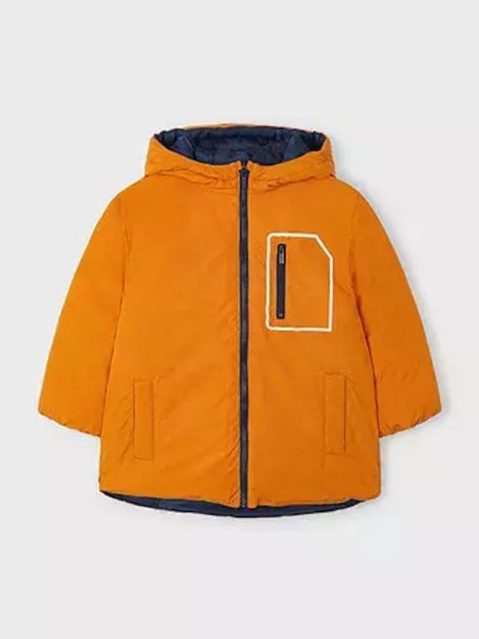 Kids' Casual Jacket Double Sided with Hood Orange