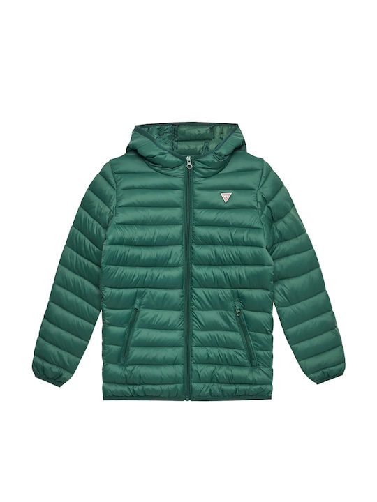 Kids' Casual Jacket Short with Hood Green