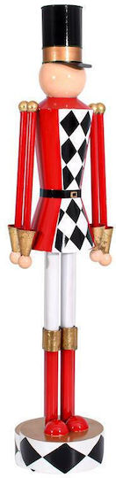 Fylliana Nutcracker de Crăciun din Metal Înălțime 110cm.