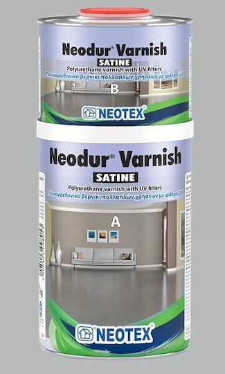 Neotex Neodur Polyurethan 2-Komponenten Farblos Satin,σατεν 5.2Es 5.2kg
