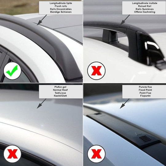 Menabo Μπάρες Οροφής Ατσάλινες 120εκ. για BMW X3 2010-2017 (Σετ με πόδια) Μαύρες