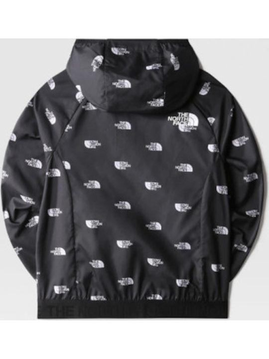 Never Stop WindWall Waterproof Kids Sports Short Jacket Windproof Hooded Black
