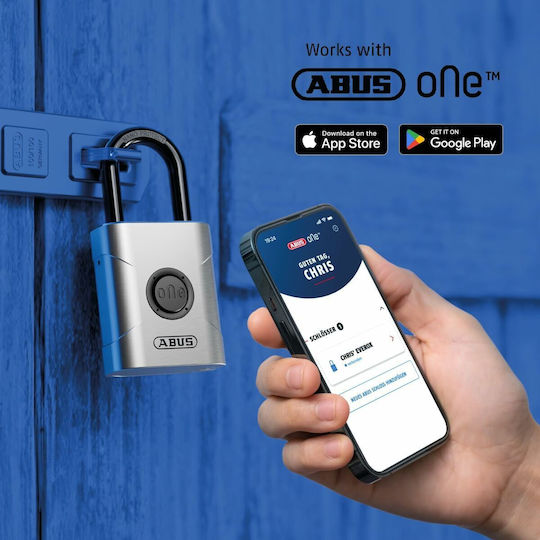 Abus Steel Padlock Brass Bluetooth Silver 1pcs