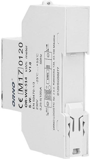 Redled Electric Panel Meter Analog Rail Single Phase Modbus 28459