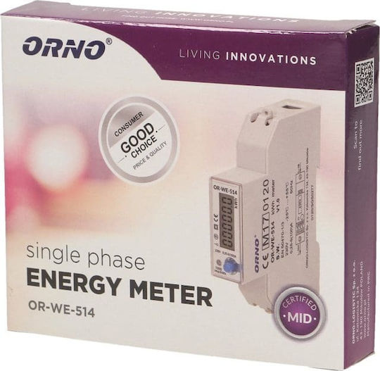 Redled Electric Panel Meter Analog Rail Single Phase Modbus 28459