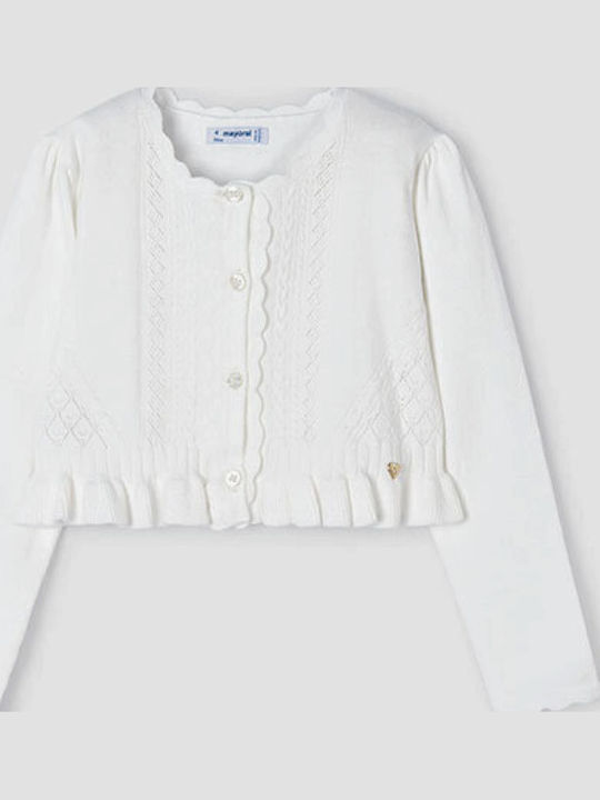 Kids Cardigan Cotton Ecru