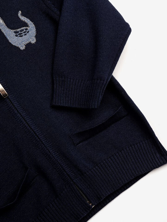 Kids Cardigan Cotton Blue