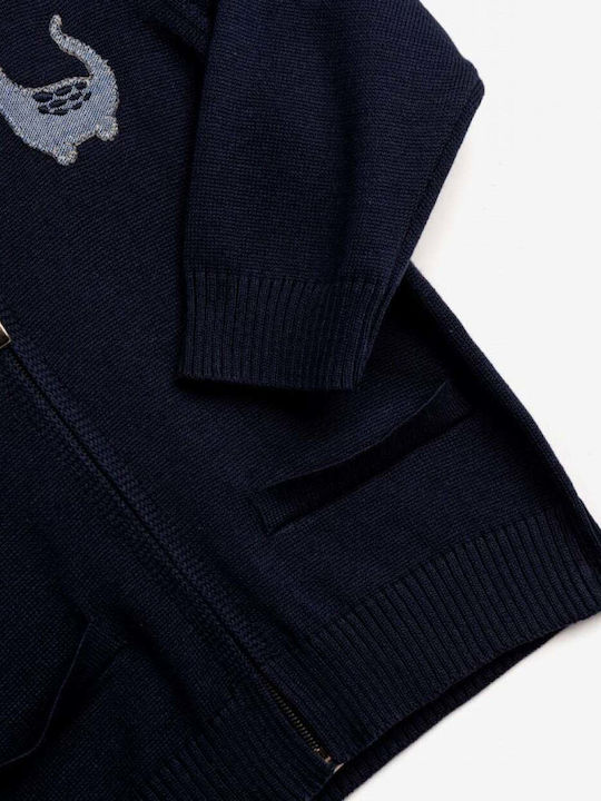 Kids Cardigan Cotton Blue