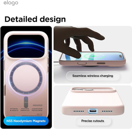 Elago Задна корица Силикон Розов (iPhone 17 Pro Max)