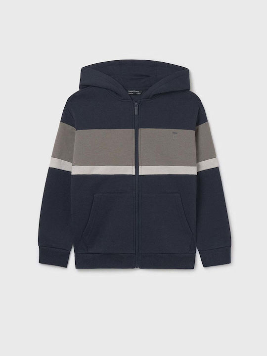 Kids Sweatshirt Cardigan Cotton with Hood BLACK
