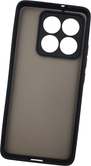 Naxius Rubber Frame Back Cover Negru (Xiaomi 14TRealme 14T)