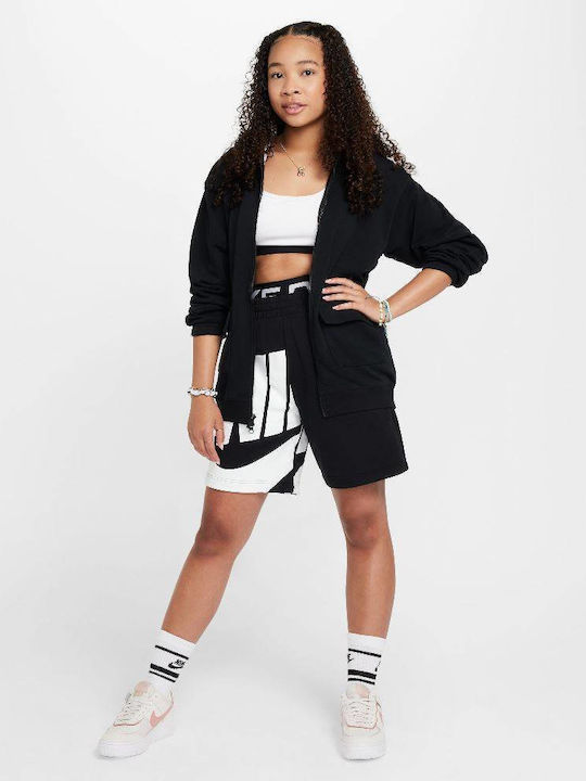 Athletic Kids Cardigan Dri-Fit with Hood Black Sportswear