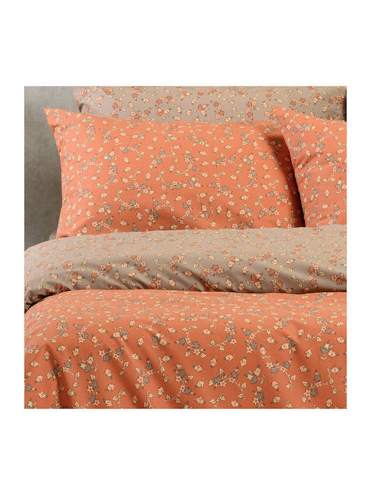 Single Duvet Cover Cesare Apricot Casual Line 165x245 165x245 Melinen