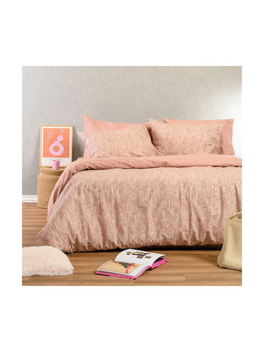 Melinen Milan Pillowcase Set with Envelope Cover Rose 50x70cm.