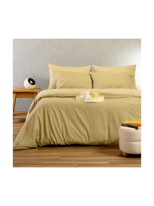 Melinen Samuele Σετ Μαξιλαροθήκες με Φάσα Olive/beige 50x70εκ.