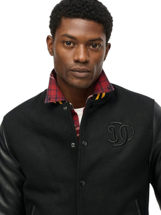 Varsity Bomber Jacket Collegejacke Jacke Black