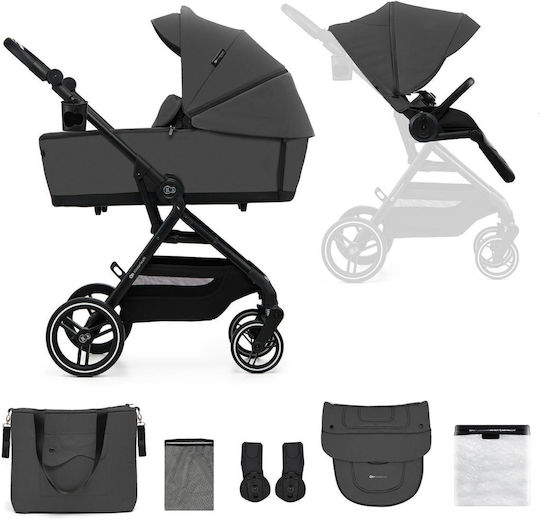 Kinderkraft Yoxi Adjustable 2 in 1 Baby Stroller Suitable for Newborn Moonlight Grey 11kg