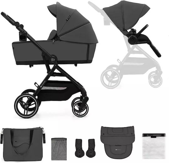 Kinderkraft Yoxi Adjustable 2 in 1 Baby Stroller Suitable for Newborn Moonlight Grey 11kg
