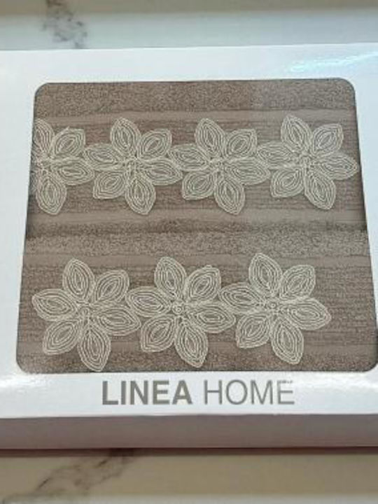 Linea Home Σετ Πετσέτες Μπάνιου 2τμχ Como Μόκα Βάρους 500gr/m²