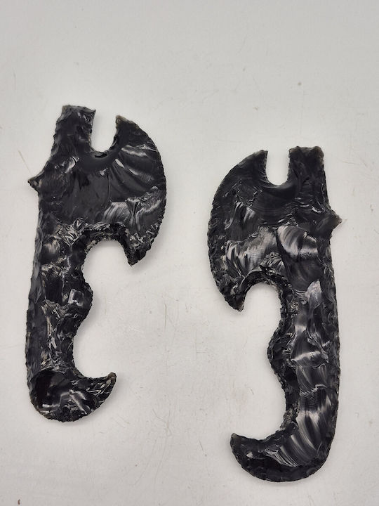 Decorativ Topor Negru Obsidian