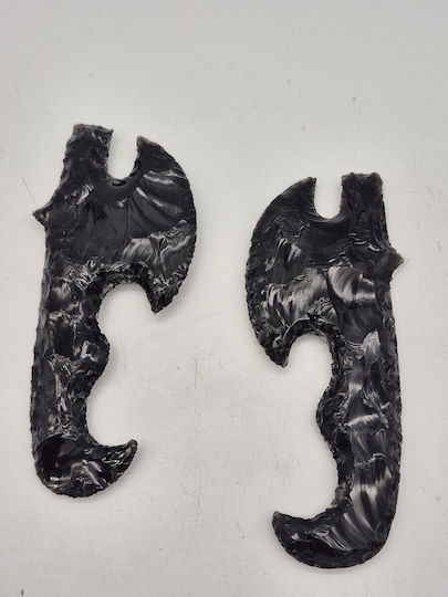 Dekoratives Beil Schwarz Obsidian