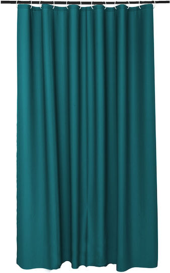 Douceur d'Intérieur Shower Curtain Fabric 180x200cm Blue/emerald