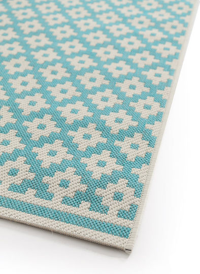 Royal Carpet Flox 722 Χαλί Διάδρομος Καλοκαιρινό Ψάθινο Light Blue 67x240cm