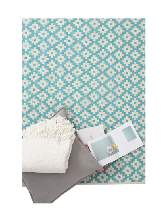 Royal Carpet Flox 722 Χαλί Διάδρομος Καλοκαιρινό Ψάθινο Light Blue 67x240cm