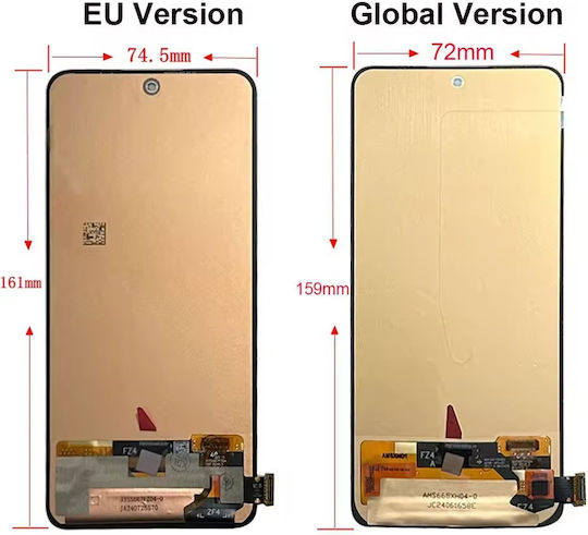 Οθόνη OLED Version με Μηχανισμό Αφής για Xiaomi Redmi Note 14 4G (Μαύρο)