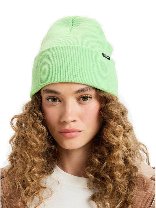 Snow Beanie Γυναικείος Σκούφος με Rib Πλέξη σε Πράσινο χρώμα
