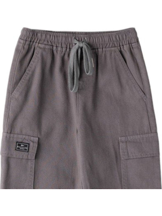 Kids' Cargo Fabric Pants Anthracite